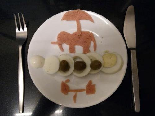 Elephant on a tightrope