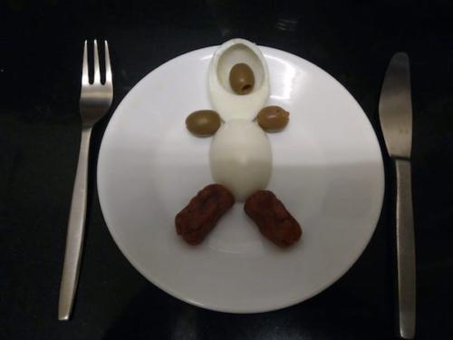 Spaceman? Baby in snowsuit?